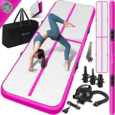 Abbildung von KESSER Turnmatte, Turnmatte Aufblasbar Airtrack Fitness Matte Gymnastikmatte