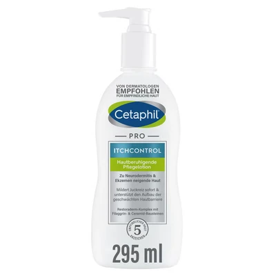 Abbildung von Cetaphil Lotion PRO Itchcontrol Hautberuhigende Pflegelotion Feuchtigkeitspflege für Kinder, Größe: 295 ml,