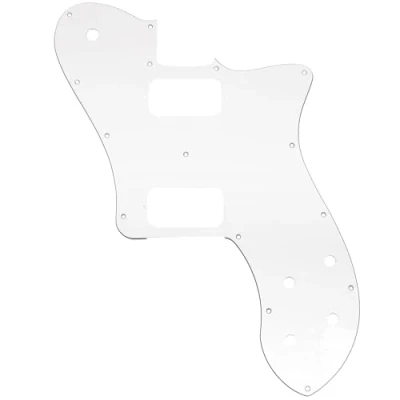 Abbildung von Musiclily Pro 15 Löcher Unbedeckt HH Gitarren Schlagbrett Pickguard für Mexico Fender 72 Tele Deluxe Style E Gitarre, 3 lagig Weiß