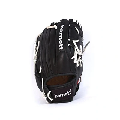 Abbildung von GL 125 REG schwarz Baseball Handschuh, Echtleder, Wettkampf, Outfield &amp; Softball Gr 12,5 (für Rechtshänder, Wird an der linken Hand getragen)