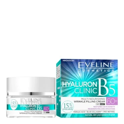 Abbildung von Eveline Cosmetics Hyaluron Clinic Falten auffüllende Tages und Nachtcreme 60+, 50 ml