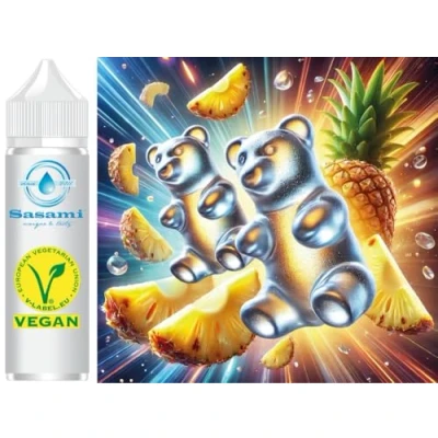 Abbildung von Gummibärchen Ananas Aroma Konzentrat Vegan Sasami 10ml
