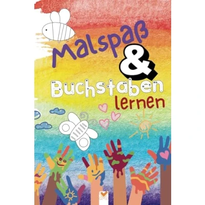 Abbildung von Malspaß &amp; Buchstaben lernen: Entdecke die spannende Welt des Alphabets mit kunterbunten Bildern und lustigen Tierwitzen!
