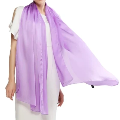 Abbildung von RIIQIICHY Stola Damen Festlich Fur Abendkleid Chiffon Lila Schals Tücher Halstuch Sommer Schultertuch Hochzeit