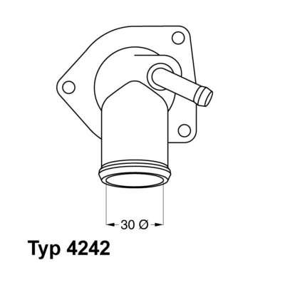 Abbildung von WAHLER 4242.92D Kühlwasserthermostat 92 mit Dichtung OPEL: Zafira B, Meriva A, A