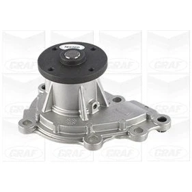 Abbildung von GRAF PA1196 Wasserpumpe mit Dichtung mechanisch Stahlblech für Keilrippenriementrieb HYUNDAI: i10 I, II Schrägheck, KIA: Picanto