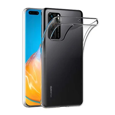 Abbildung von AICEK Hülle Compatible für Huawei P40 Transparent Silikon Schutzhülle Case Clear Durchsichtige TPU Bumper Handyhülle (6,58 Zoll)