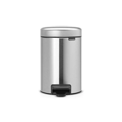 Abbildung von NewIcon Tret Abfalleimer 3 Liter mit mattiertem, fingerabdruckfestem Kunststoff Inneneimer Brabantia