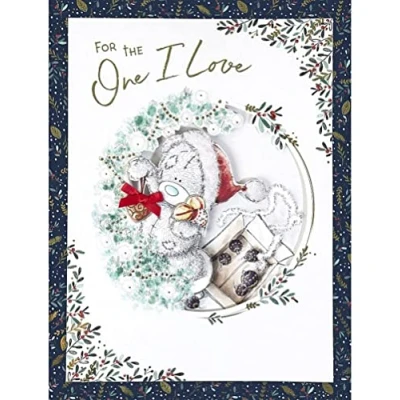 Abbildung von Me To You Bear Weihnachtskarte mit Aufschrift One I Love