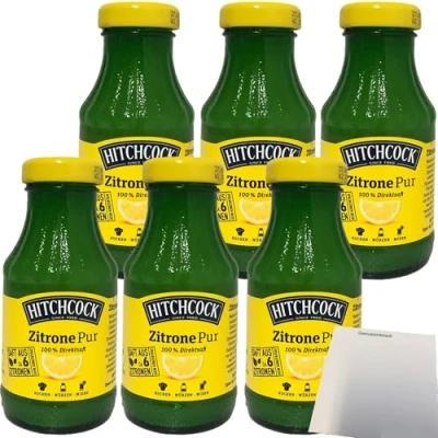 Abbildung von Hitchcock Zitrone Pur 6er Pack (6x200ml Flasche) + usy Block