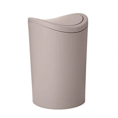 Abbildung von TATAY Papelera Baño con Tapa Basculante, 6L de Capacidad, Polipropileno, Libre BPA, Color Taupe, Medidas 19 x 28 cm