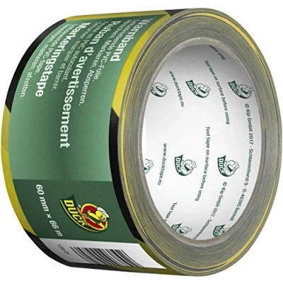Abbildung von Duck® PVC Warnband 134 01 Schwarz/Gelb 60mm x 66m