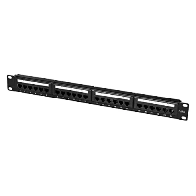 Abbildung von LogiLink Professional EconLine Cat.6 (250 MHz) Patchpanel Verteilerfeld, 19&quot;, UTP (ungeschirmt) 24 Port (RJ45)