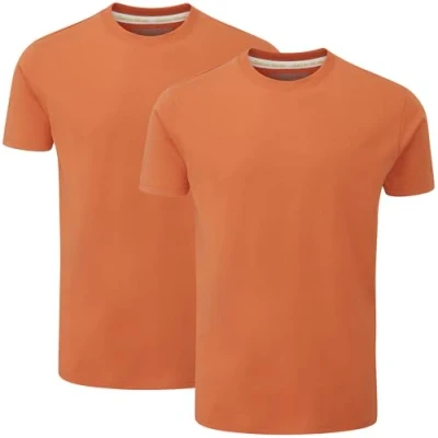 Abbildung von Charles Wilson 2er Packung T Shirts mit Rundhalsausschnitt (L, Tangerine (0824))
