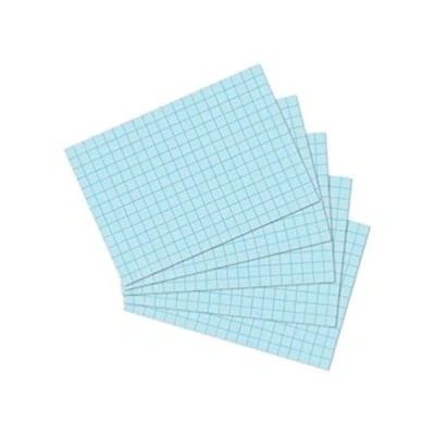 Abbildung von herlitz Karteikarte A7, kariert, blau, 100 Stück