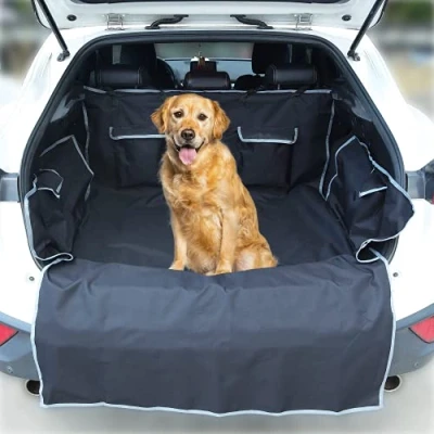 Abbildung von 4 Paw Lovers Kofferraummatte (182x170) für Hunde, Ladekantenschutz, universal, schwarz, wasserabweisend, pflegeleicht, Kofferraumschutz Hund, Auto Hundedecke, Kofferraum Schutzmatte