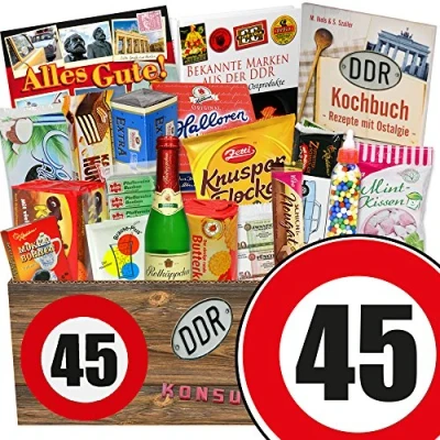 Abbildung von DDR Paket/Geburtstag 45 / Geschenk Idee Vater/Geschenk Süß