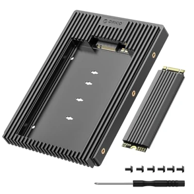 Abbildung von ORICO M.2 NGFF auf 3,5 Zoll SATA festplatten Adapter, Konverter Einbaurahmen Wechselrahmen für SSD B+M Key in 2230/ 2242/ 2260/ 2280 (D2NS)