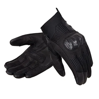 Abbildung von REBELHORN Gap III Lady Motorradhandschuhe Damen Ziegenleder Knöchel Protektoren Belüftung mit 3D Polyester Mesh Einsätzen