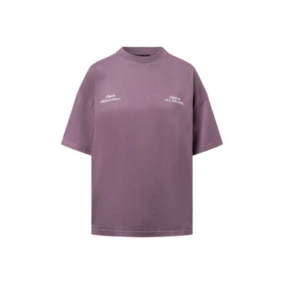 Abbildung von Pegador LENA Oversized TEE Tshirt print, Damen, Größe: 36, Washed dusty grape