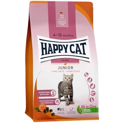 Abbildung von Happy Cat Junior Land Ente M Trockenfutter für Junge Katzen ab dem 4. Monat 4kg
