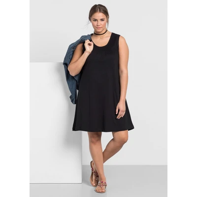 Abbildung von Sheego Jerseykleid, Damen, Größe: 40, Black