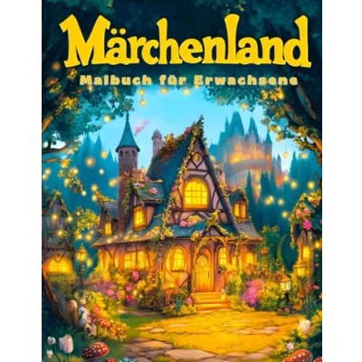 Abbildung von Märchenland Malbuch für Erwachsene: Tauchen Sie ein in eine Welt voller magischer Häuser, Schlösser, Gnome und Feen. Lassen Ihrer Fantasie freien ... Momente, ideal alle Altersgruppen!