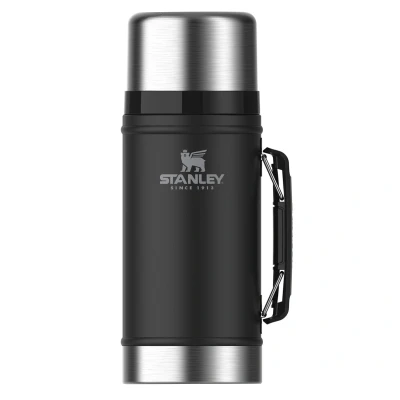 Abbildung von Stanley Classic Legendary Thermobehälter Für Essen 940 ml Hält 20 Stunden Heiß Oder 24 Kalt Edelstahl Warmhaltebehälter BPA Frei Spülmaschinenfest Matte Black