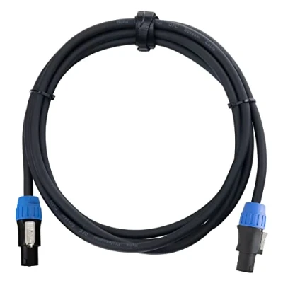 Abbildung von Pronomic pro line BOXSP4 2.5 Lautsprecherkabel 4x 2,5 mm² Professionelles Boxenkabel für DJ &amp; PA Länge: m Stecker: 4 Pol Speakon kompatibel Spannzangen Zugentlastung Schwarz