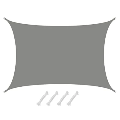 Abbildung von AMANKA 98% UV Schutz: Sonnensegel Wasserdicht 5x3 für die Terrasse Segeltuch Sonnenschutz Schattenspender Garten Outdoor Balkon Segel