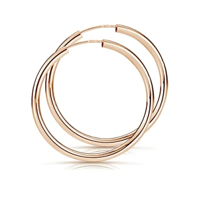 Abbildung von Materia Paar Creolen Damen Rosegold Ohrringe 30mm SO 366, Sterlingsilber, rosevergoldet