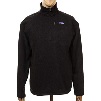 Abbildung von PATAGONIA Herren M&#039;s Better Sweater 1/4 Zip Performance Fleece, Black, M