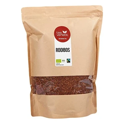Abbildung von teeverliebt Bio Rooibos Tee 1000 g I loser Rotbuschtee lose nach Fairtrade Standard Koffeinfreier aus biologischem Anbau leckerer Roiboostee 1 kg