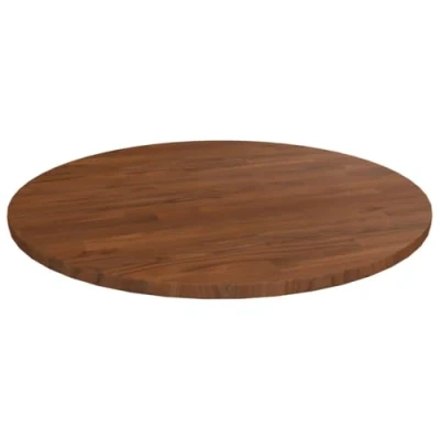 Abbildung von vidaXL Runde Tischplatte Massivholzplatte Eichenplatte Holzplatte Platte Ersatztischplatte Dunkelbraun Ø50x1,5cm Behandeltes Eichenholz