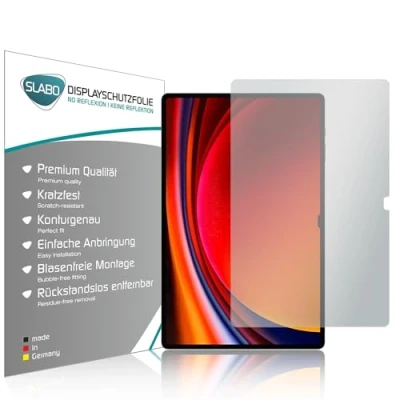 Abbildung von Slabo 2 x Displayschutzfolie kompatibel mit Samsung Galaxy Tab S9 Ultra (5G Wi Fi) Displayschutz Schutzfolie Folie No Reflexion Keine Reflektion MATT