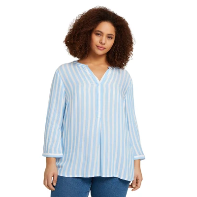 Abbildung von MY TRUE ME TOM Tailor Striped Bluse, Damen, Größe: 44, Bleu/white