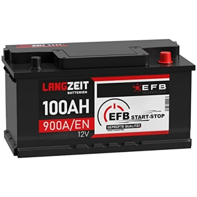 Abbildung von LANGZEIT Autobatterie EFB Batterie Start Stop Starterbatterie (100Ah 12V)