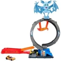 Abbildung von Hot Wheels Autorennbahn Spielzeugauto Trackset, Angriff der Fledermaus, mit anpassbarem Looping, inkl. 1
