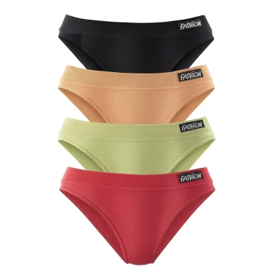 Abbildung von Lascana JAZZ Slips 4 PACK Slip, Damen, Größe: 36, Rot / grün apricot schwarz