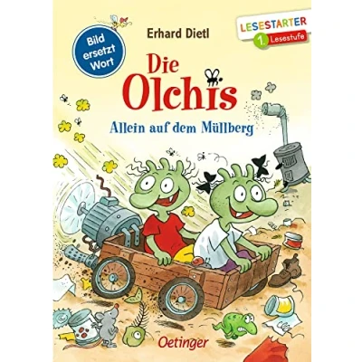Abbildung von Die Olchis. Allein auf dem Müllberg: Bild ersetzt Wort. Lesestarter 1. Lesestufe. Lustiges Kinderbuch zum Einstieg ins Lesen lernen mit der beliebten Reihe für Erstleser ab 6 Jahren