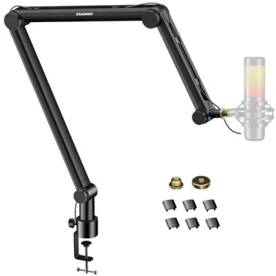 Abbildung von Mikrofon Arm,Aokeo AK 49 Ständer Arm für HyperX QuadCast,SoloCast,Elgato Wave,Shure SM7B,Blue Yeti,Blue Snowball,Broadcast,Studio Programm Aufnahme