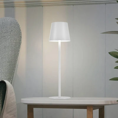 Abbildung von LED Tischleuchte, 1xLED Board/2,50W/3000K, Akkuleuchte, IP54, Ladekabel, Weiss