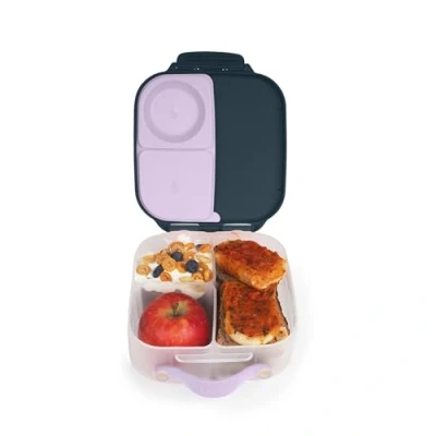 Abbildung von b.box Mini Brotdose für Kinder mit Fächern Bento Box, 3 Fächer (2 Auslaufsicher) Lunchbox Gerichte &amp; Snacks Platz Ganzes Obst BPA frei