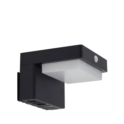 Abbildung von Lindby LED Solarwandlampe Eleazar, schwarz, Sensor, dimmbar