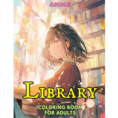 Abbildung von Anime: Library: Coloring Book for Adults: Grayscale Images (Anime Books Adults)