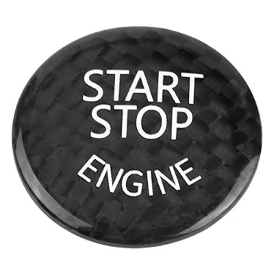 Abbildung von Keenso Start/Stopp Schalter Aufkleber Automotoren für Fahrgestell E90 E91 E92 E60 X1 E84 X3 E83 X5 E70 X6 E71 E72 Schwarz