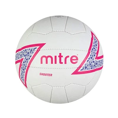 Abbildung von Mitre Shooter Match Netball, toller Grip, langlebiges Design, Weiß/Cabaret/Violett/Schwarz, 4