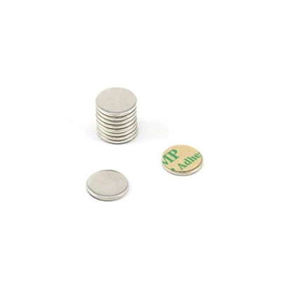 Abbildung von Nickel Plattierte Weichstahlscheibe Mit 3M Selbstklebstoff Für Kunst, Kunsthandwerk, Modellherstellung, Diy und Hobbys 10mm Durchmesser x 1mm Dicke Pack von 100