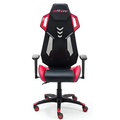 Abbildung von MC Racing Gamingstuhl Rot Schwarz Schreibtischstuhl höhenverstellbarer Bürostuhl bis 120 Kg belastbar