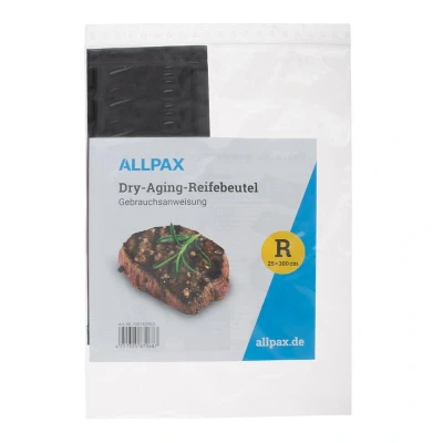 Abbildung von ALLPAX Dry Aging Reifebeutel Rolle 3 m Breite: 25 cm Steak Fleisch Roastbeef Entrecôte Salami, Aged Vakuumbeutel kaufen